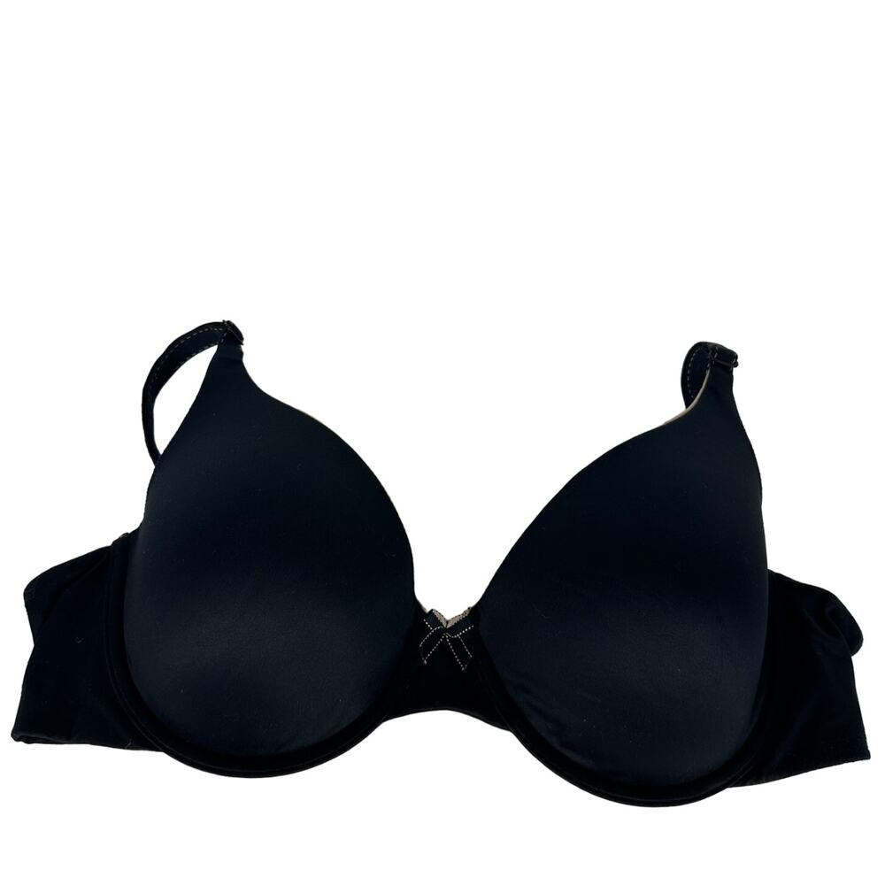 Maidenform Womens Intimates Lightly Padded Nylon Blend Black Plunge Bra 38D